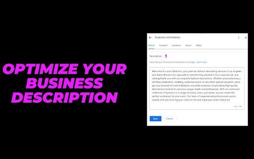 ProfilePro AI SEO Tool for Google Business Profile SEO  from Chrome web store to be run with OffiDocs Chromium online