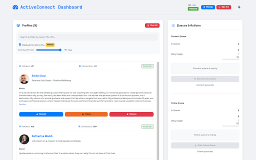 Profile Scout  from Chrome web store to be run with OffiDocs Chromium online