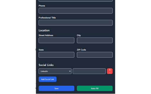 ProFill Smart Resume Autofill  from Chrome web store to be run with OffiDocs Chromium online