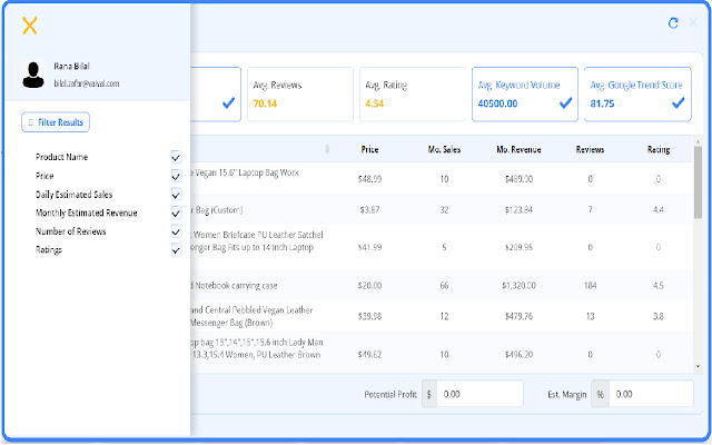 Profit Genie  from Chrome web store to be run with OffiDocs Chromium online