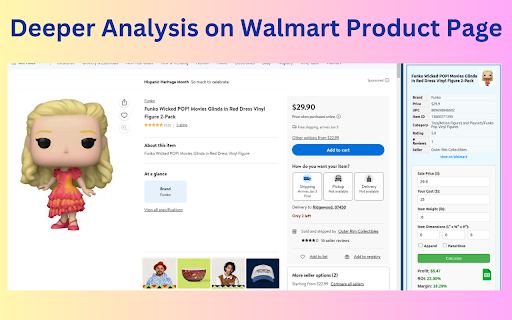 Profit Wizard Pro (Walmart WFS Calculator)  from Chrome web store to be run with OffiDocs Chromium online