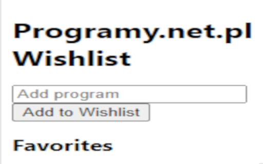 Programy.net.pl Wishlist  from Chrome web store to be run with OffiDocs Chromium online
