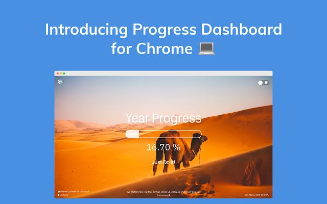 Progress Dashboard  from Chrome web store to be run with OffiDocs Chromium online