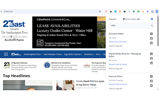 PROJECT 247 Media Contacts Lookup  from Chrome web store to be run with OffiDocs Chromium online