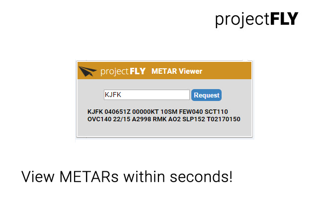 projectFLY METAR Viewer  from Chrome web store to be run with OffiDocs Chromium online