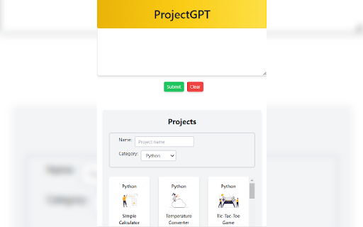 ProjectGPT  from Chrome web store to be run with OffiDocs Chromium online