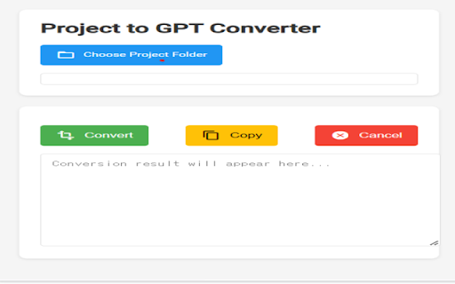 Project to GPT Converter  from Chrome web store to be run with OffiDocs Chromium online