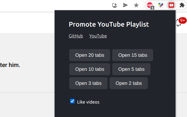 Promote YouTube videos  from Chrome web store to be run with OffiDocs Chromium online