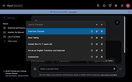 Prompkit: The AI Prompt Manager  from Chrome web store to be run with OffiDocs Chromium online