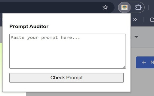 Prompt Auditor – GPT Prompt Checker  from Chrome web store to be run with OffiDocs Chromium online
