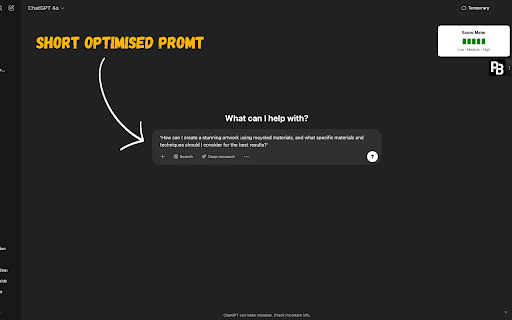 PromptBud  from Chrome web store to be run with OffiDocs Chromium online