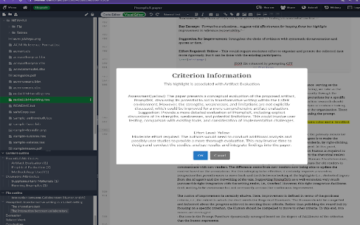 PrompTeX for Overleaf  from Chrome web store to be run with OffiDocs Chromium online