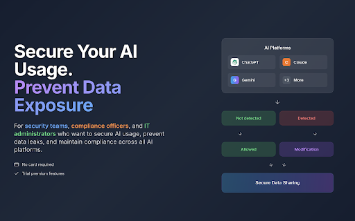 Promptguard  from Chrome web store to be run with OffiDocs Chromium online