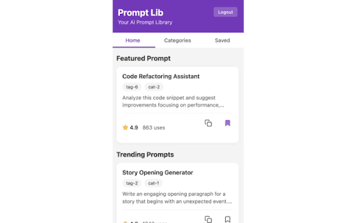 Prompt Lib  from Chrome web store to be run with OffiDocs Chromium online