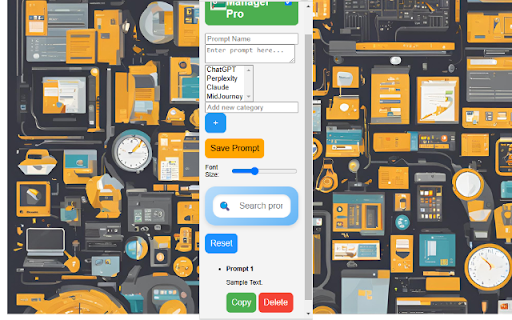 Prompt Manager Pro  from Chrome web store to be run with OffiDocs Chromium online