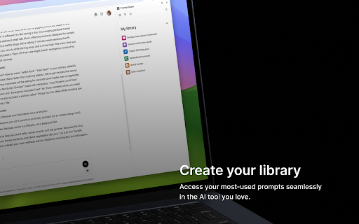 Prompt Mixer  from Chrome web store to be run with OffiDocs Chromium online
