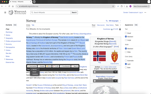 PromptNav – Highlight Text, Summon AI  from Chrome web store to be run with OffiDocs Chromium online