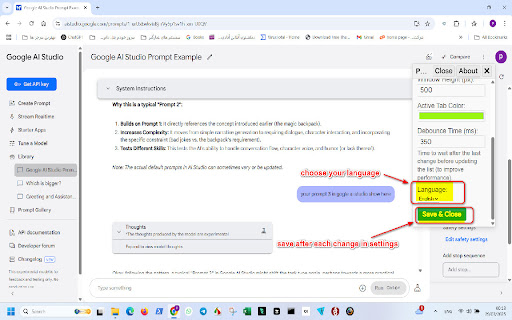 Prompt Navigator for Google AI Studio  from Chrome web store to be run with OffiDocs Chromium online