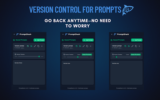 PromptShark | One Click Prompt Engineer | Prompt Manager  from Chrome web store to be run with OffiDocs Chromium online