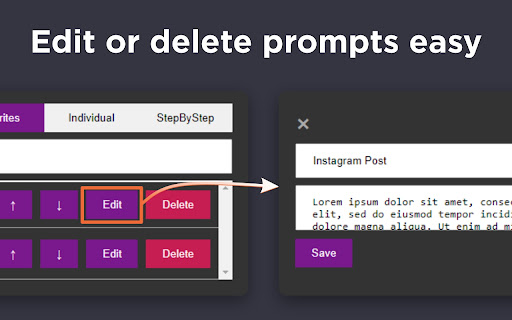 Prompts Wizard  from Chrome web store to be run with OffiDocs Chromium online