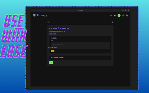 Prompy  from Chrome web store to be run with OffiDocs Chromium online
