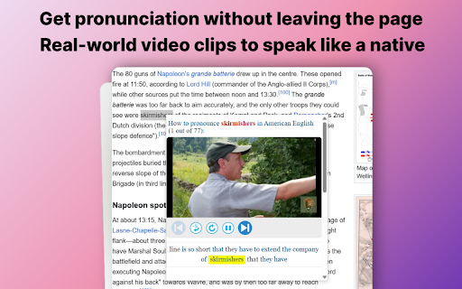 Pronouncey: Real World English Pronunciation from Native Speakers  from Chrome web store to be run with OffiDocs Chromium online