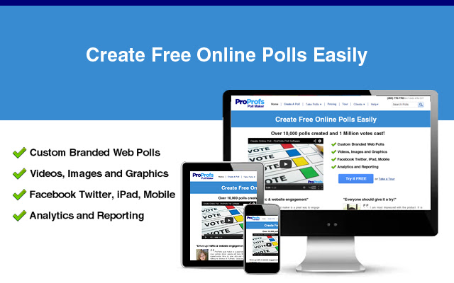 ProProfs Poll Maker  from Chrome web store to be run with OffiDocs Chromium online