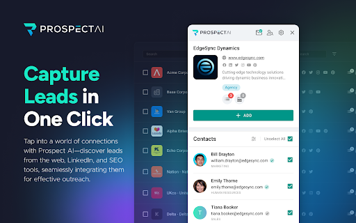 Prospect AI  from Chrome web store to be run with OffiDocs Chromium online