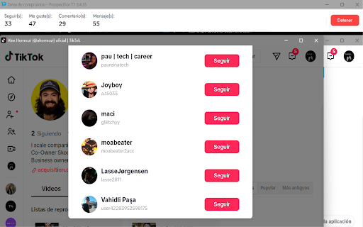 Prospecthor TT  from Chrome web store to be run with OffiDocs Chromium online