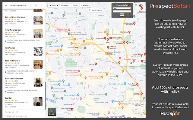 ProspectSafari  from Chrome web store to be run with OffiDocs Chromium online