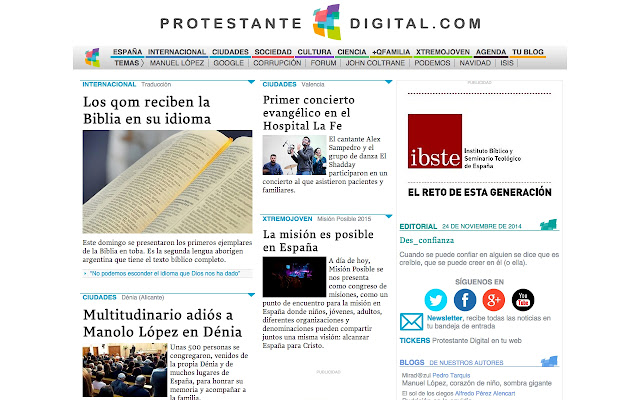 Protestante Digital  from Chrome web store to be run with OffiDocs Chromium online