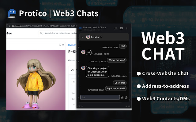 Protico | Web3 Chats  from Chrome web store to be run with OffiDocs Chromium online