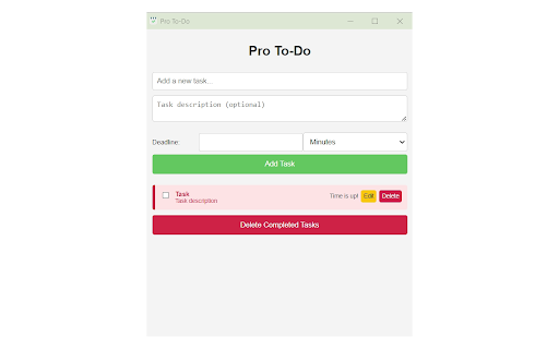 Pro To Do Extension  from Chrome web store to be run with OffiDocs Chromium online