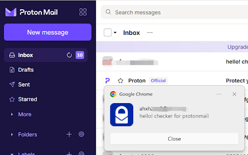 ProtonMail Assistant  from Chrome web store to be run with OffiDocs Chromium online