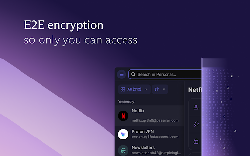 Proton Pass: Free Password Manager  from Chrome web store to be run with OffiDocs Chromium online