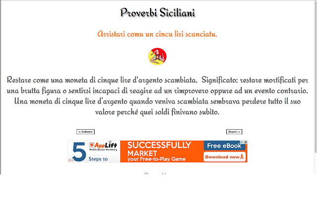 Proverbi Siciliani  from Chrome web store to be run with OffiDocs Chromium online