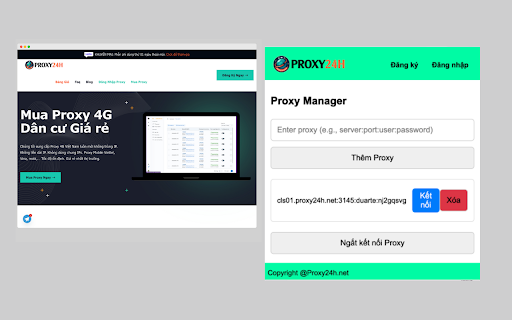 Proxy24h Manager  from Chrome web store to be run with OffiDocs Chromium online