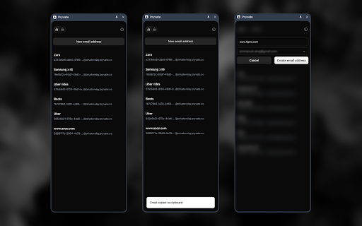 Pryvate  from Chrome web store to be run with OffiDocs Chromium online