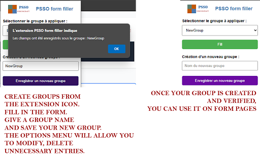 PSSO form filler  from Chrome web store to be run with OffiDocs Chromium online
