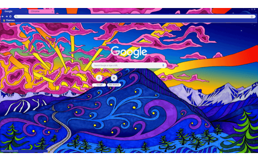 Psychedelic Mountains  from Chrome web store to be run with OffiDocs Chromium online