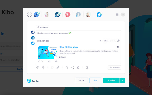 Publer  from Chrome web store to be run with OffiDocs Chromium online