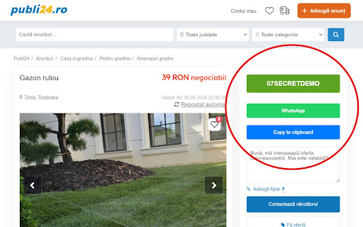 Publi24 Phone Number Unblur + OCR  from Chrome web store to be run with OffiDocs Chromium online