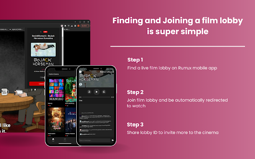 Public Cinema  from Chrome web store to be run with OffiDocs Chromium online