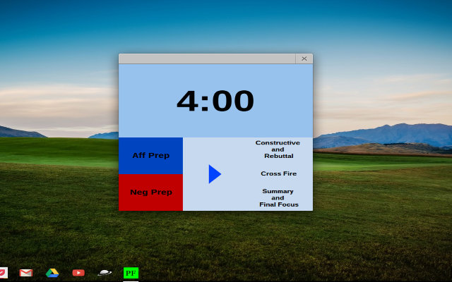 Public Forum Debate Timer  from Chrome web store to be run with OffiDocs Chromium online