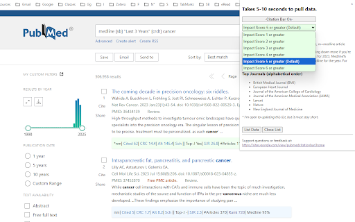 PubMed Citation Bar  from Chrome web store to be run with OffiDocs Chromium online