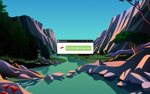 Pulse Reminder  from Chrome web store to be run with OffiDocs Chromium online
