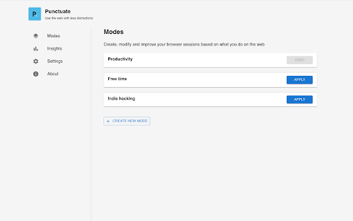 Punctuate  from Chrome web store to be run with OffiDocs Chromium online