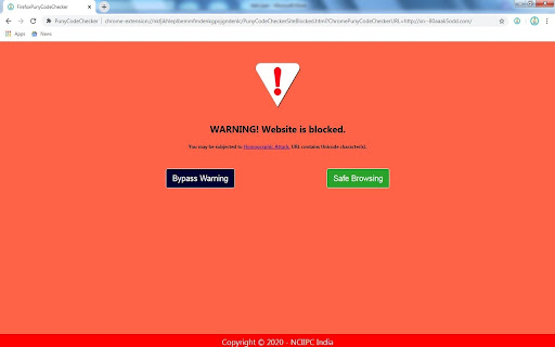 PunyCodeChecker  from Chrome web store to be run with OffiDocs Chromium online