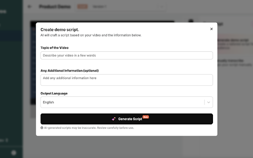 PuppyDog Demo Recorder  from Chrome web store to be run with OffiDocs Chromium online