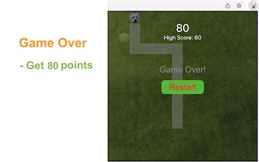 Puppy Snake Game  from Chrome web store to be run with OffiDocs Chromium online